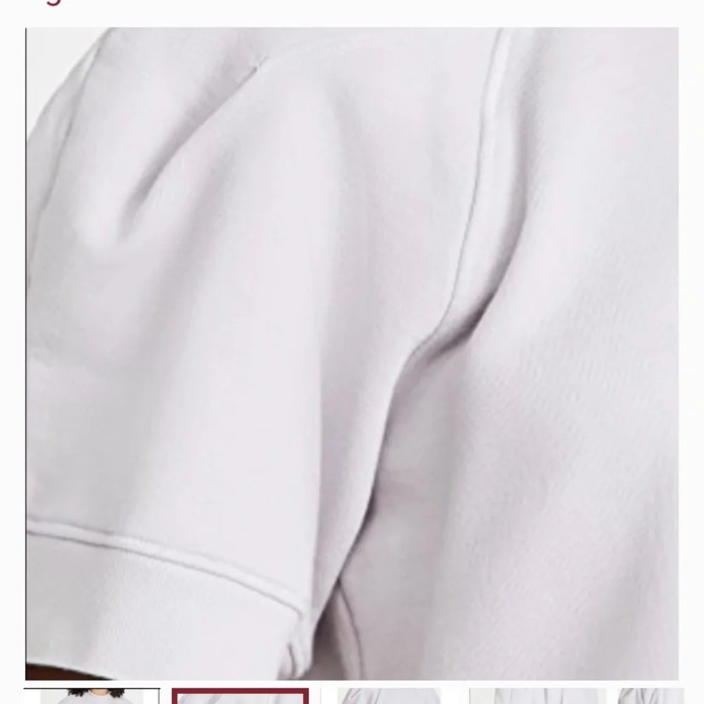 NWT Agolde The Round Shoulder Half Sleeve Box Sweatshirt Paper - Size S - Picture 4 of 9